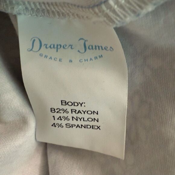 Draper James Honeycomb Floral Persley Ponte Dress Medium Blue and‎ White - Picture 10 of 16